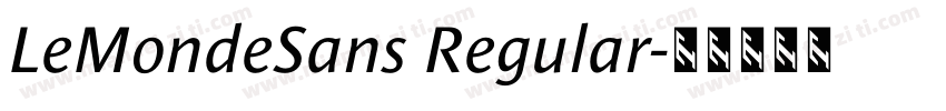 LeMondeSans Regular字体转换